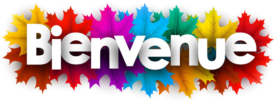 Bannière colorée de bienvenue